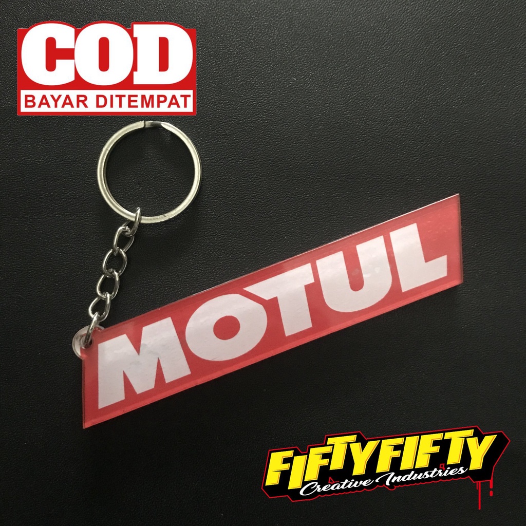 Jual Gantungan Kunci Motor Mobil Akrilik MOTUL Tebal 4mm Gantungan