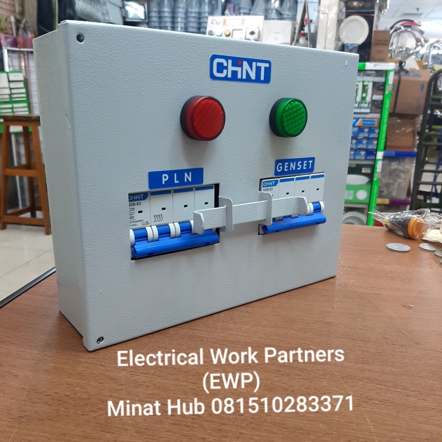 Jual PANEL INTERLOCK SWITCH PLN GENSET 4P 4 POLE 4 PHASE 25A CHINT