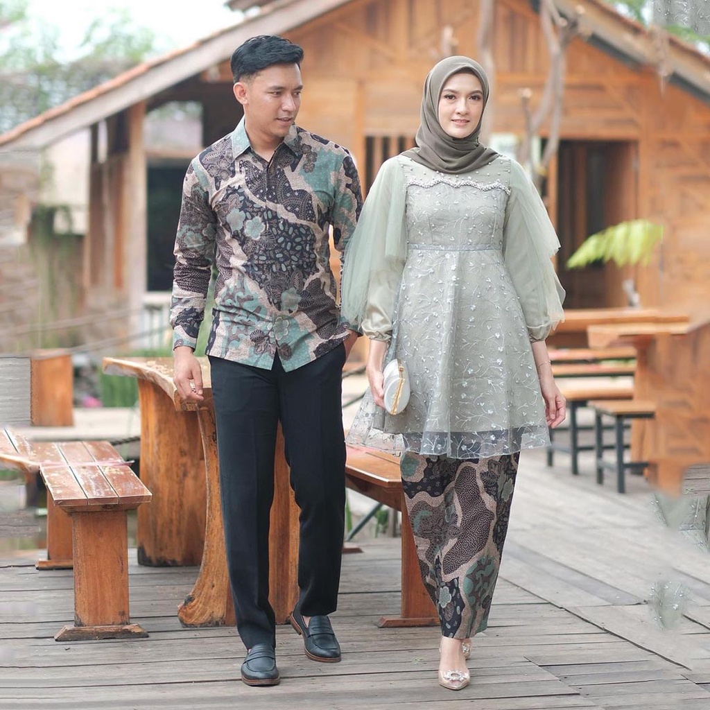 Jual Wou Batik Kebaya Sarimbit Modern Sett Couple Kebaya Putri Tunik