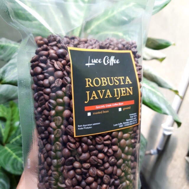 Jual Kopi ROBUSTA Java Ijen Raung 500gr Biji Atau Bubuk Luce Coffee