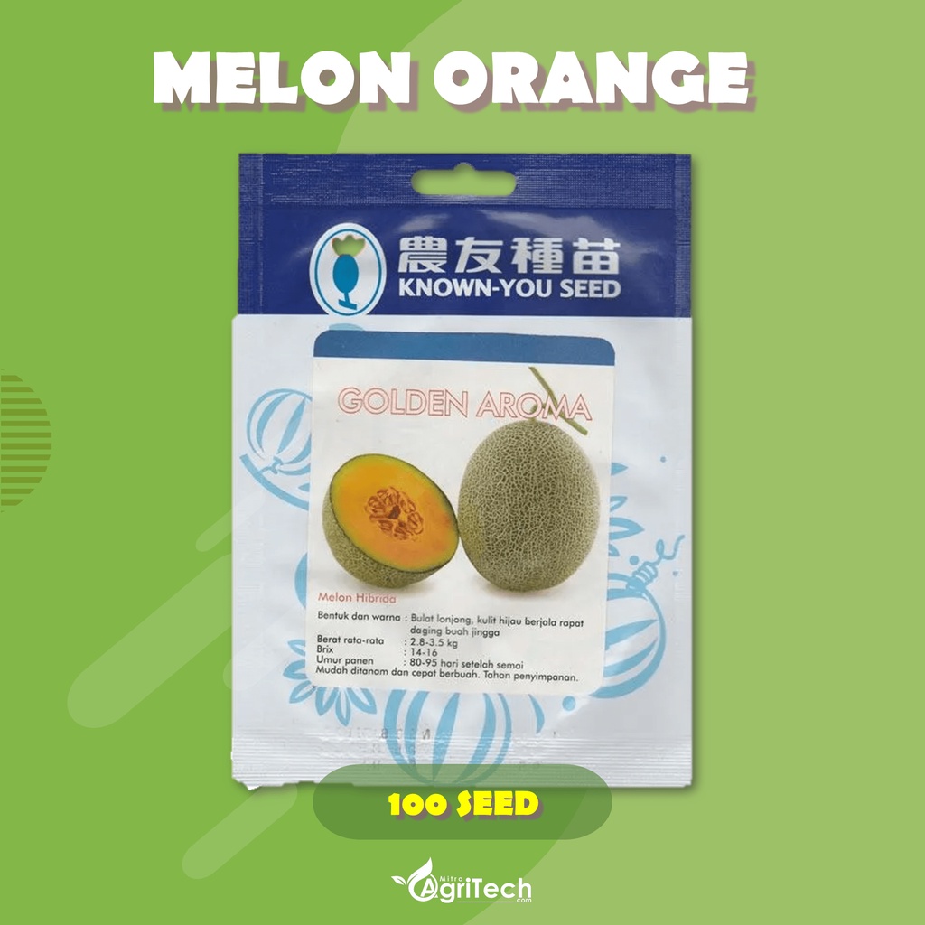 Jual Benih Bibit Melon Golden Aroma F Isi Biji Orange Known You