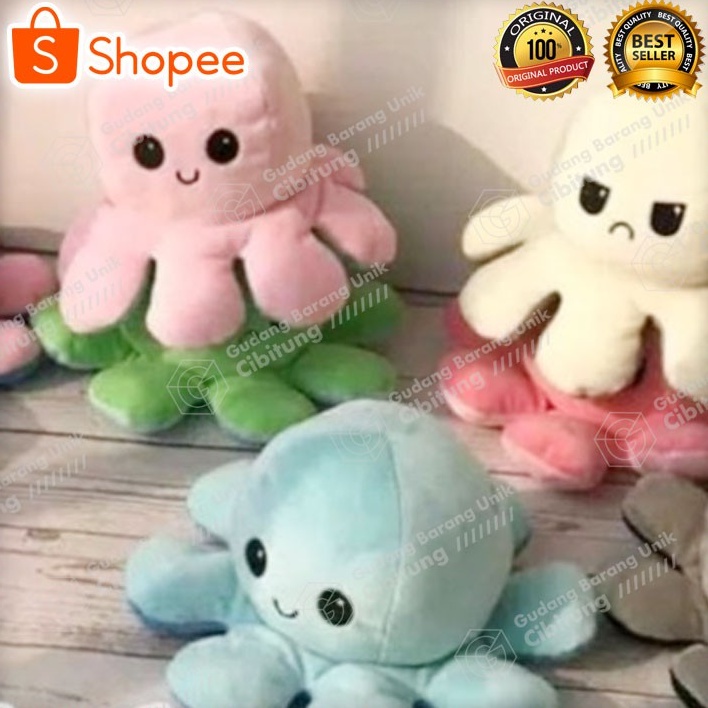 Jual Octopus Doll Boneka Gurita Bolak Balik Boneka Tiktok Emoticon