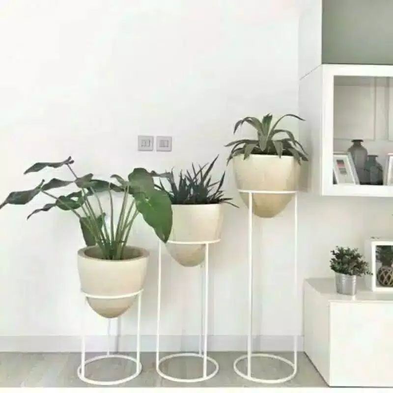 Jual Standing Pot Planter Vas Bunga Hias Custom Murah Promo Rak Tempat