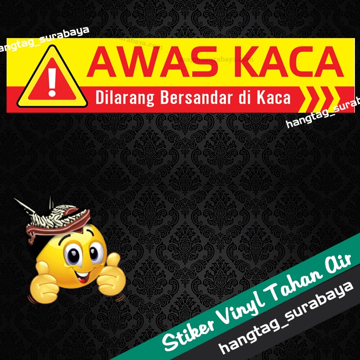 Jual Stiker Awas Kaca Hang Tag Surabaya Indonesia Shopee Indonesia