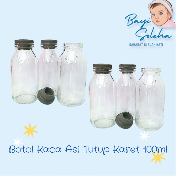 Jual Botol Kaca Asi Tutup Karet 100ml Per 1 Pcs Shopee Indonesia