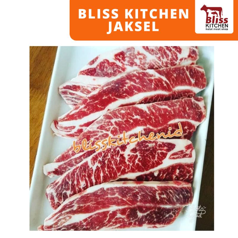 Jual Us Black Angus Short Ribs Galbi Boneless Choice Beef Cut Cm Gr