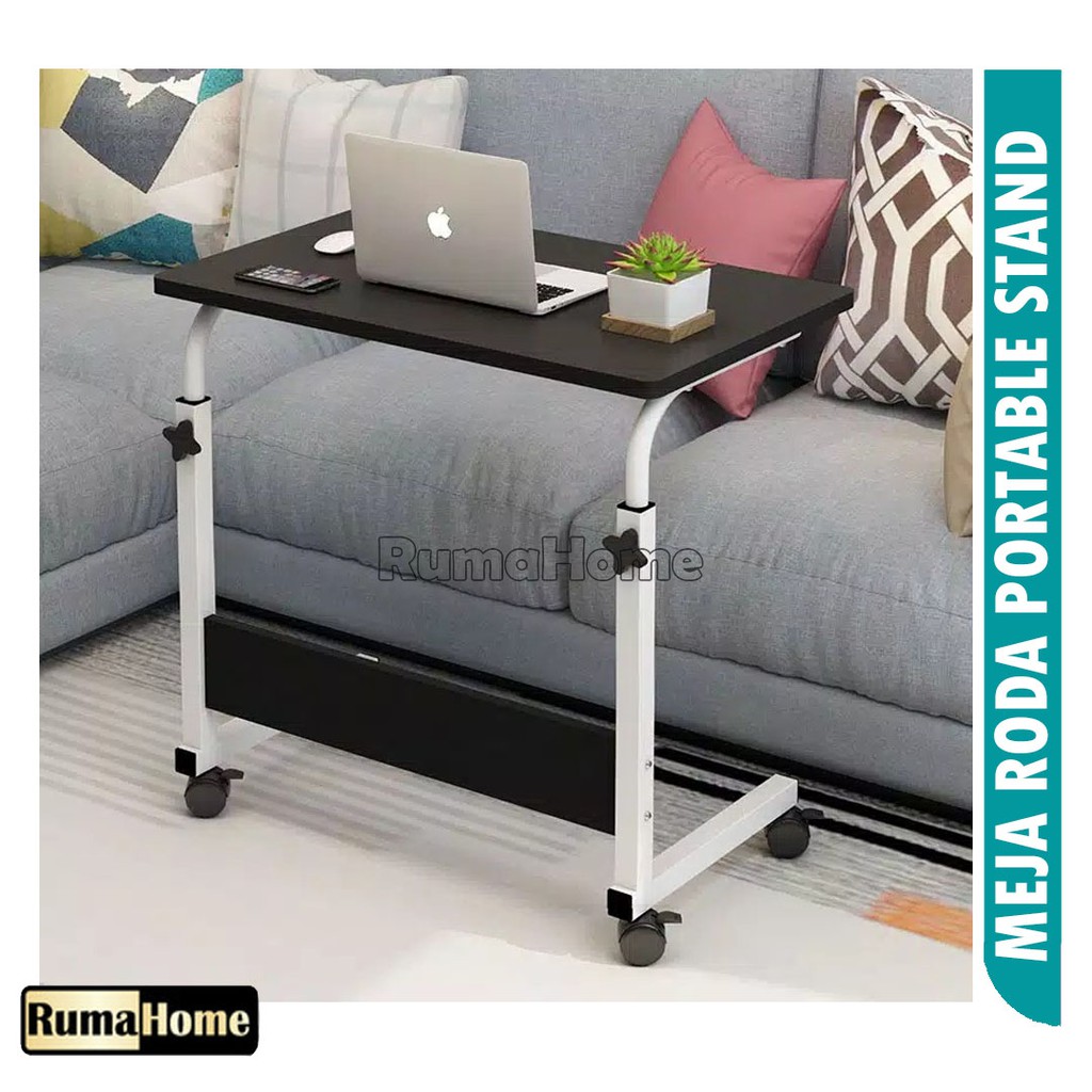 Jual Meja Laptop Roda Portable Stand Meja Belajar Multifungsi Anti