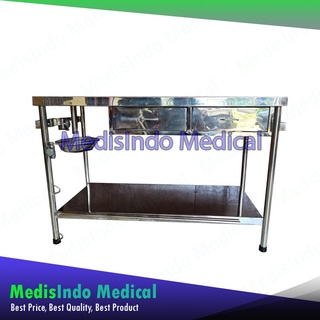 Jual Meja Operasi Hewan Dengan Laci 100x60x80 1mm Stainless Meja