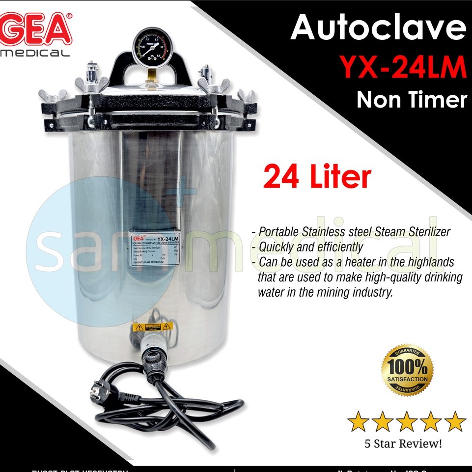 Jual Gea Autoclave Stainless Steel Electric Non Timer Liter Yx