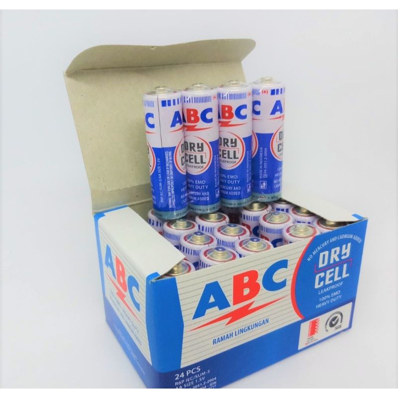 Jual Baterai Abc Aa Biru Pak Isi Pcs Shopee Indonesia