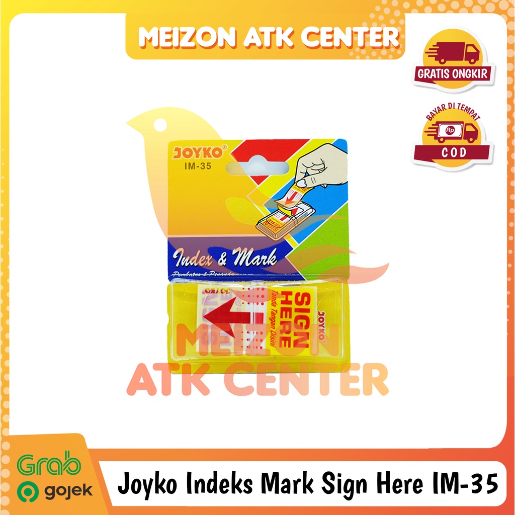 Jual Joyko Index Mark Sticky Notes Sign Here Pembatas Joyko Im