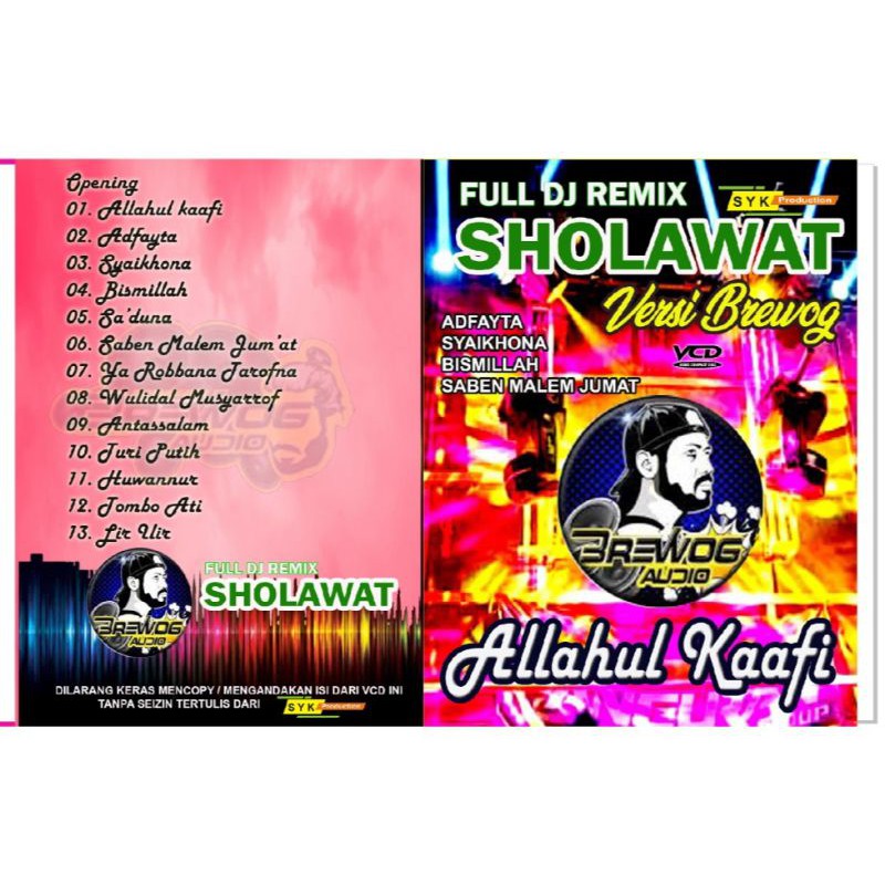 Jual Kaset Vcd Dvd Full Dj Remix Sholawat Versi Brewog Shopee Indonesia