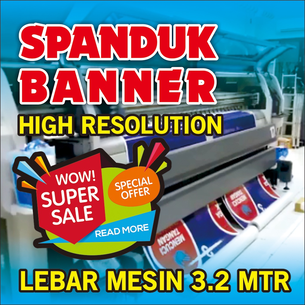 Jual CETAK SPANDUK BANNER Murah Berkualitas Proses Cetak Sehari