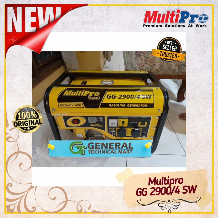 Jual Mesin Genset Bensin Gasoline Multipro GG2900 4SW Multipro GG 2900