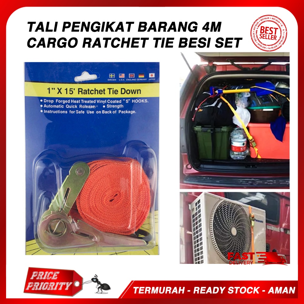 Jual Sabuk Tali Pengikat Ikat Barang Belanjaan Cargo Belt Meter