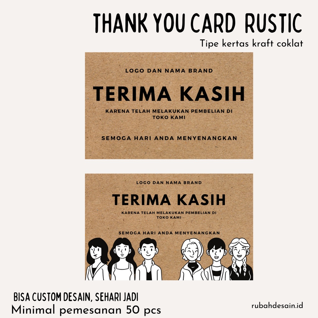 Jual Thank You Card Thank You Card Thank You Card Olshop Kartu