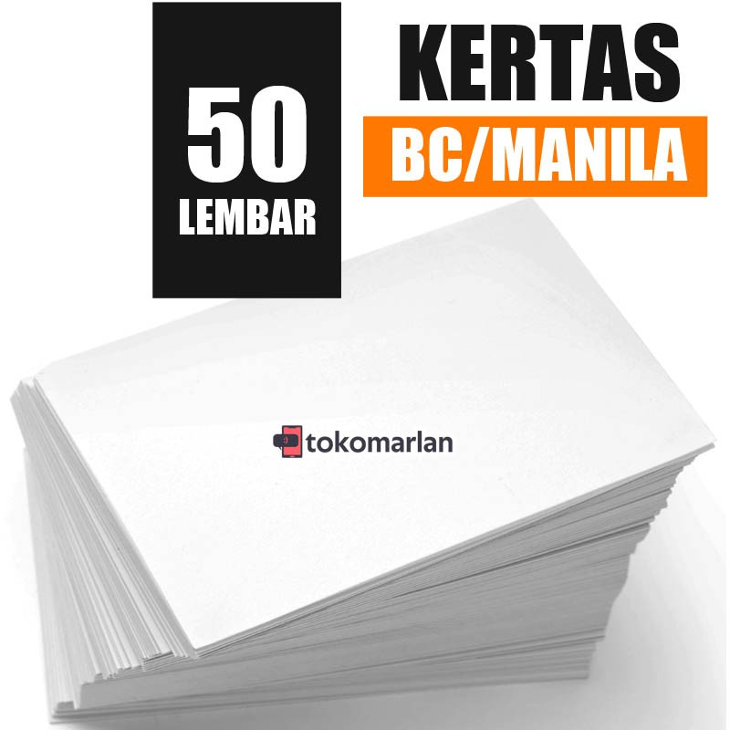 Jual Kertas BC TIK Brief Card 160 Gsm 1 Pack Isi 50 Lembar F4 A4