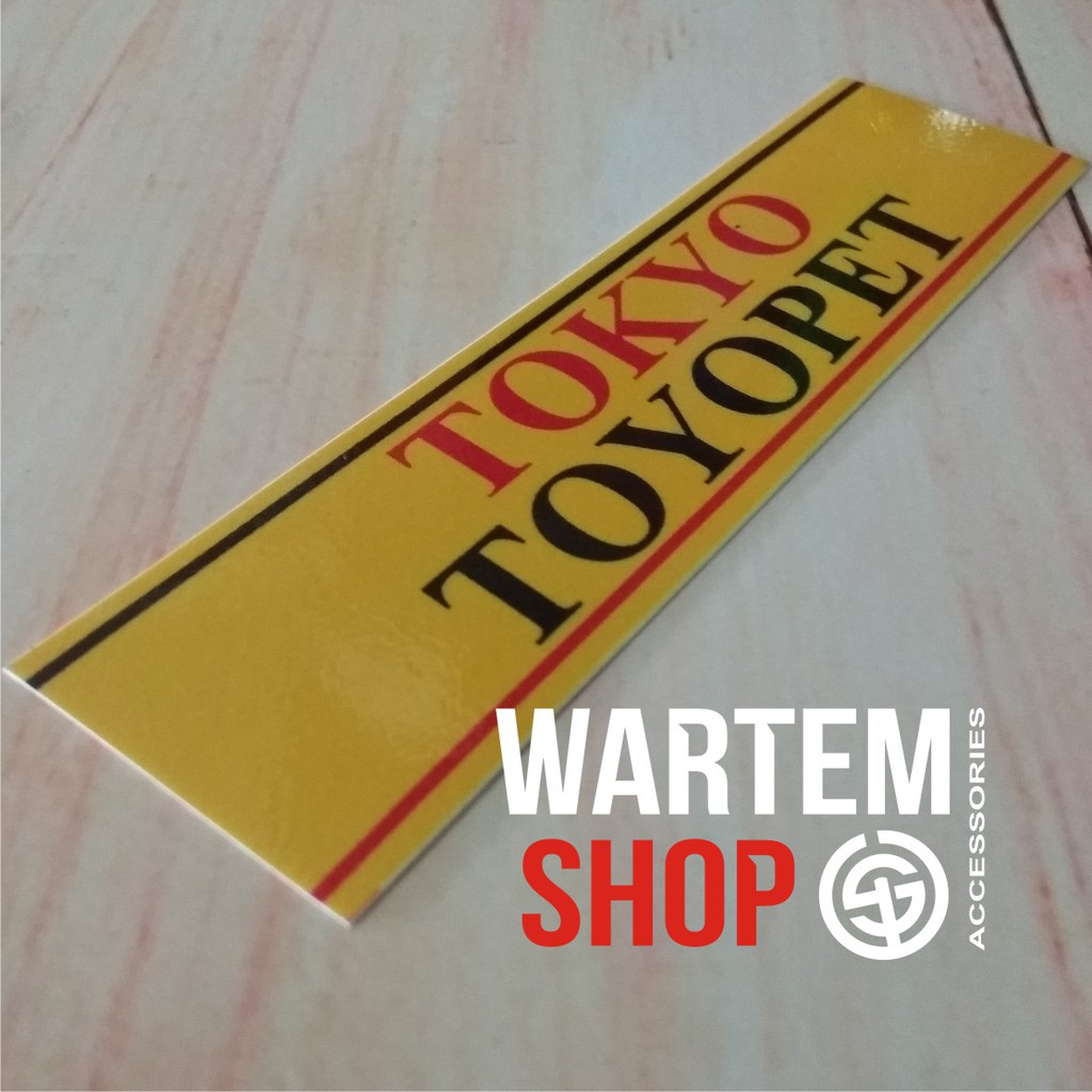 Jual Stiker Tempel Luar Long Tokyo Toyopet Shopee Indonesia