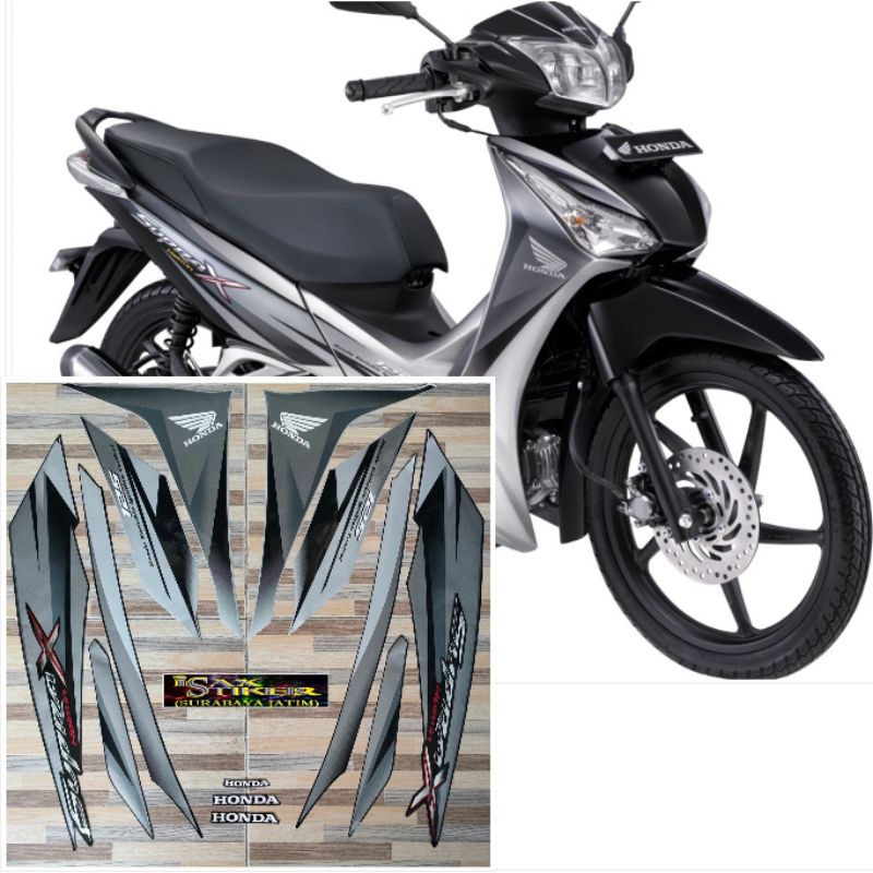 Jual Striping Original Honda Supra X 125 Helm In Silver Hitam Tahun