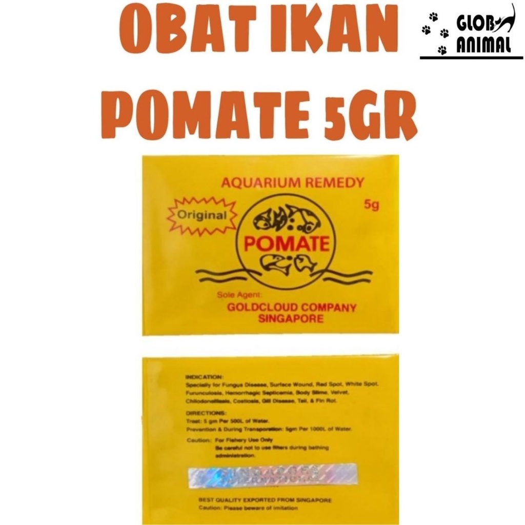 Jual Pomate Gram Obat Antibiotik Ikan Arwana Ikan Hias Koi Ori