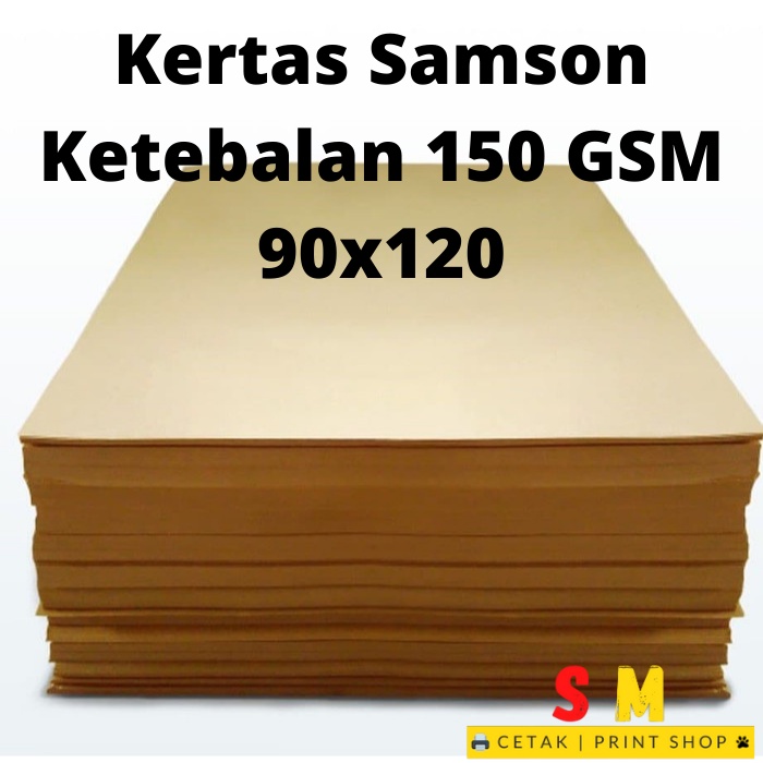 Jual Kertas Samson Cokelat 150 Gsm Gram 90 X 120 Kertas Untuk Packing