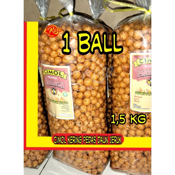 Jual Cimol Kering 1 Ball 1 5 Kg Pedas Daun Jeruk Cimolring Enak Dan