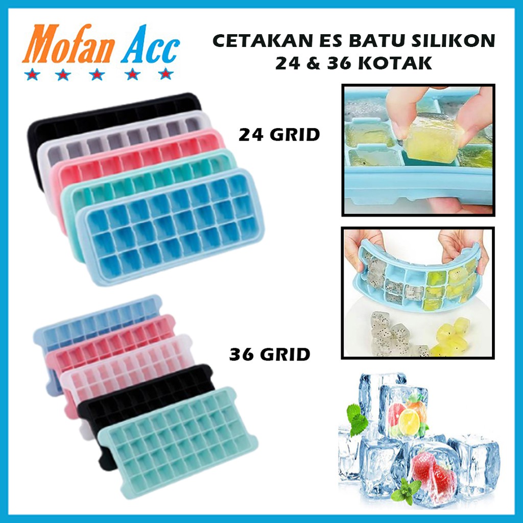 Jual Cetakan Es Batu Cokelat Jelly Silicone 24 36 Sekat Ice Cube Tray