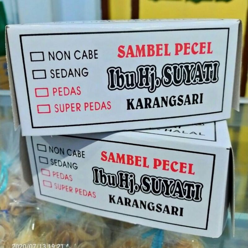 Jual SAMBEL PECEL IBU HJ SUYATI KARANGSARI ASLI BLITAR 500 G Shopee