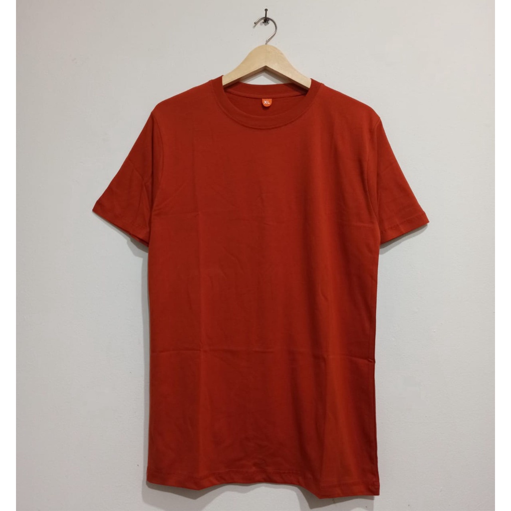 Jual Baju Kaos Polos Terakota Merah Bata Cotton Combed S Reaktif Shopee Indonesia