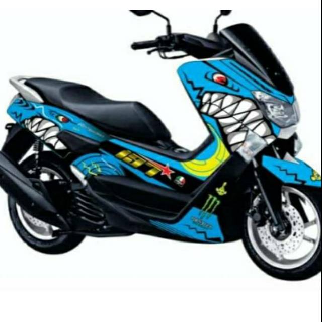 Jual Sticker Decal Yamaha Nmax Old Full Body Motif Shark Shopee