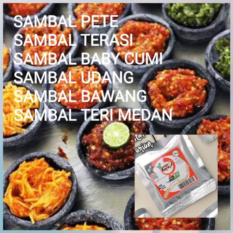 Jual Aneka Sambal Saset Halal Sambel Ulek Bojo Sachet Cabe Pete