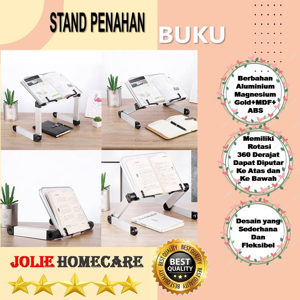 Jual Meja Belajar Baca Lipat Stand Penahan Buku Portable Stand Book