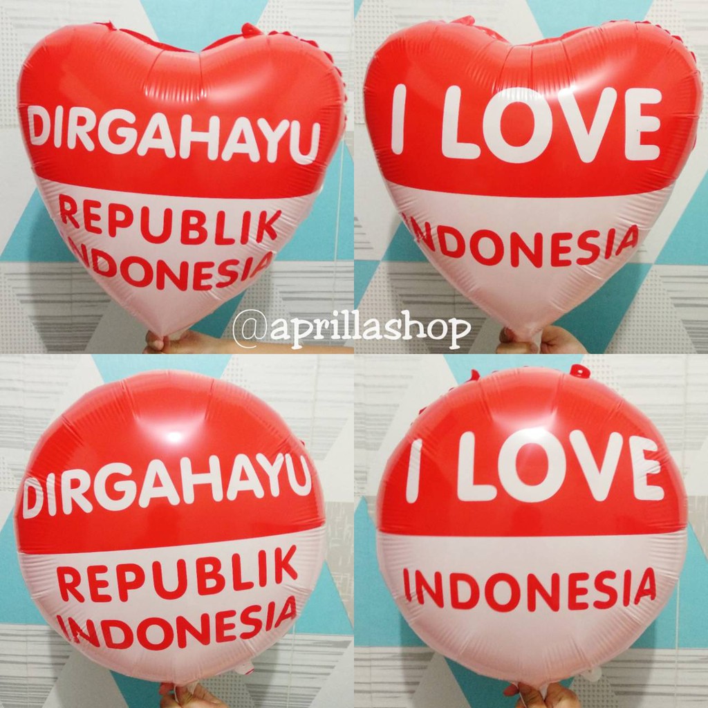 Jual Balon Foil I LOVE INDONESIA Love Dan Bulat Besar Shopee Indonesia