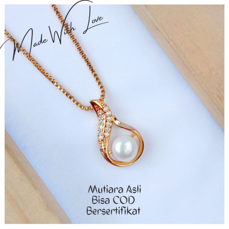 Jual Liontin Cantik Mutiara Air Tawar Asli Liontin Only Shopee