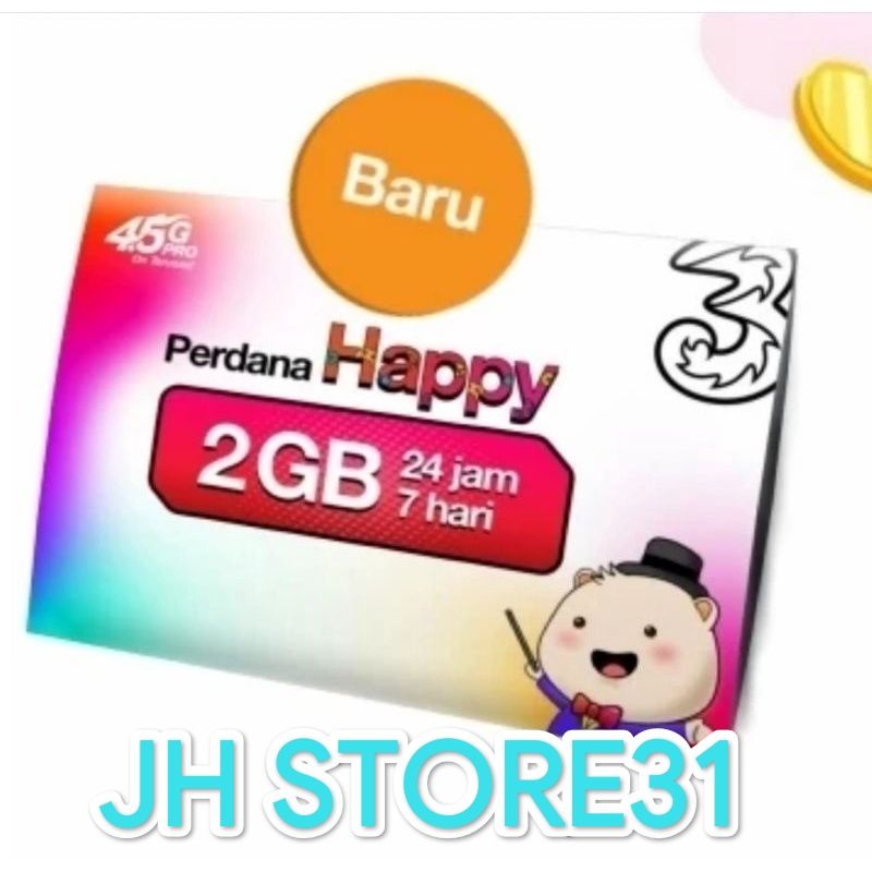 Jual Kartu Perdana Tri Happy 2gb Siap Pakai Shopee Indonesia