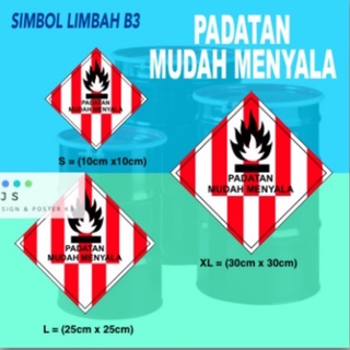 Jual STICKER SIMBOL LIMBAH B3 PADATAN MUDAH MENYALA Shopee Indonesia