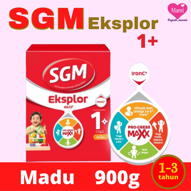 Jual SGM Eksplor Aktif 1 Pro GressMaxx Madu 900gr Susu Bubuk Formula