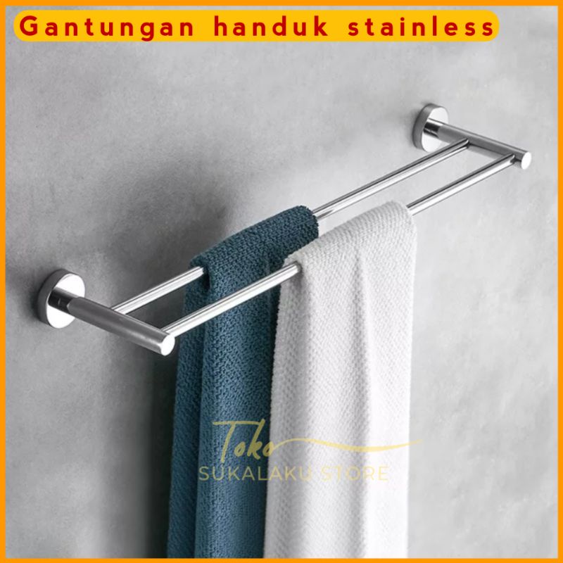 Jual Gantungan Handuk Kamar Mandi Stainless Steel Panjang Cm Shopee