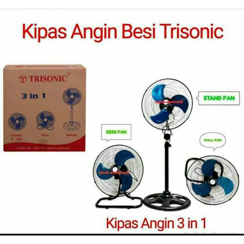 Jual KIPAS ANGIN BESI TORNADO T TRISONIC 3 IN 1 BESAR Shopee Indonesia