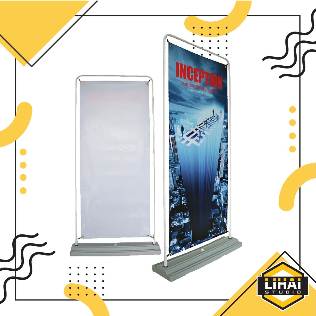 Jual Custom Design Cetak Standing Door Frame Banner Spanduk X Cm