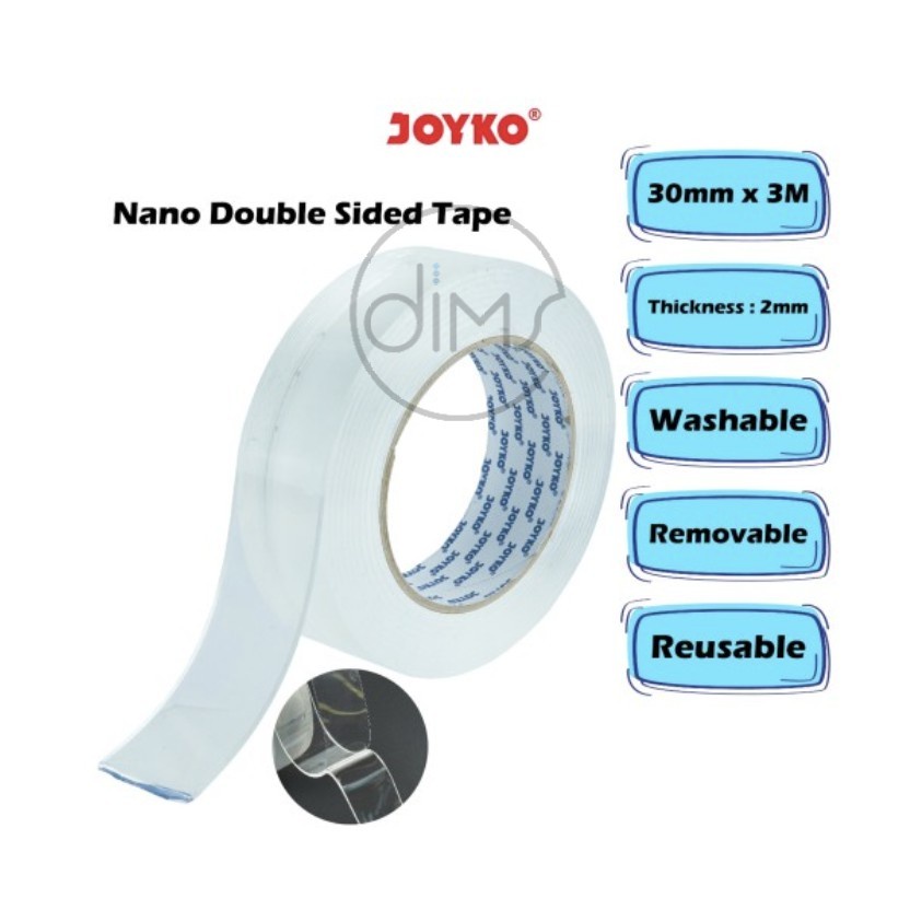 Jual Nano Double Tape Cm X Meter Joyko Ndst Bening Tebal Mm