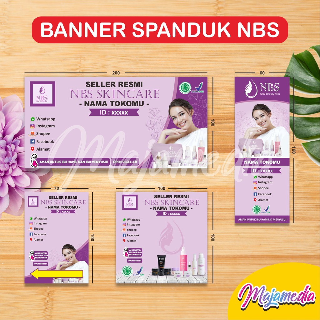 Jual BANNER SPANDUK NBS SKINCARE CUSTOM Shopee Indonesia