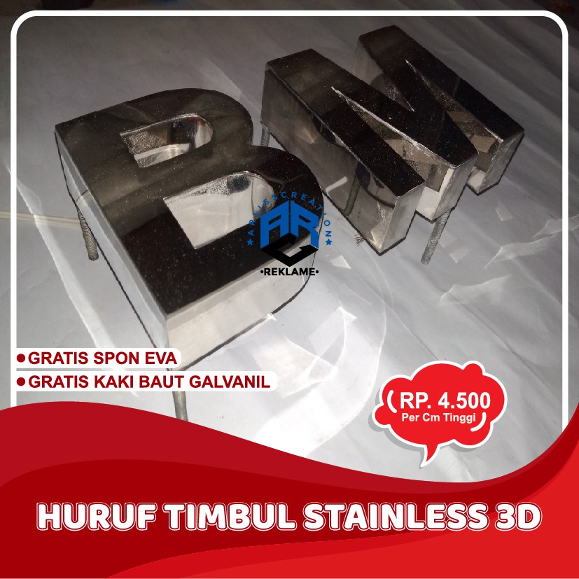 Jual HURUF TIMBUL STAINLESS MIRROR D LAPIS SPON EVA AKRILIK TIMBUL DI PANGANDARAN Shopee