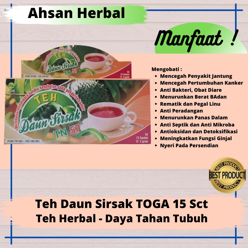 Jual Teh Daun Sirsak Toga Teh Herbal Minuman Daya Tahan Tubuh Sct