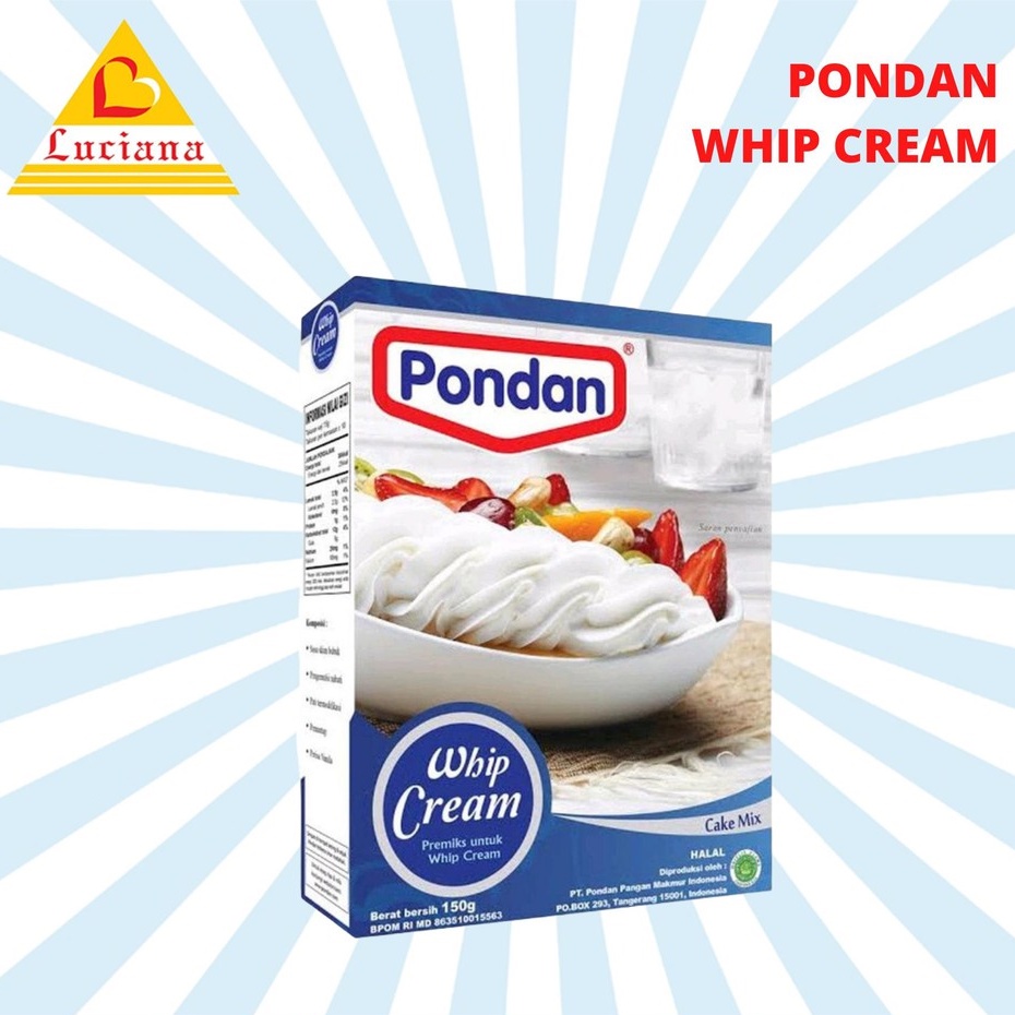 Jual Pondan Whip Cream Premiks Bubuk Instan Krim Kue Gram