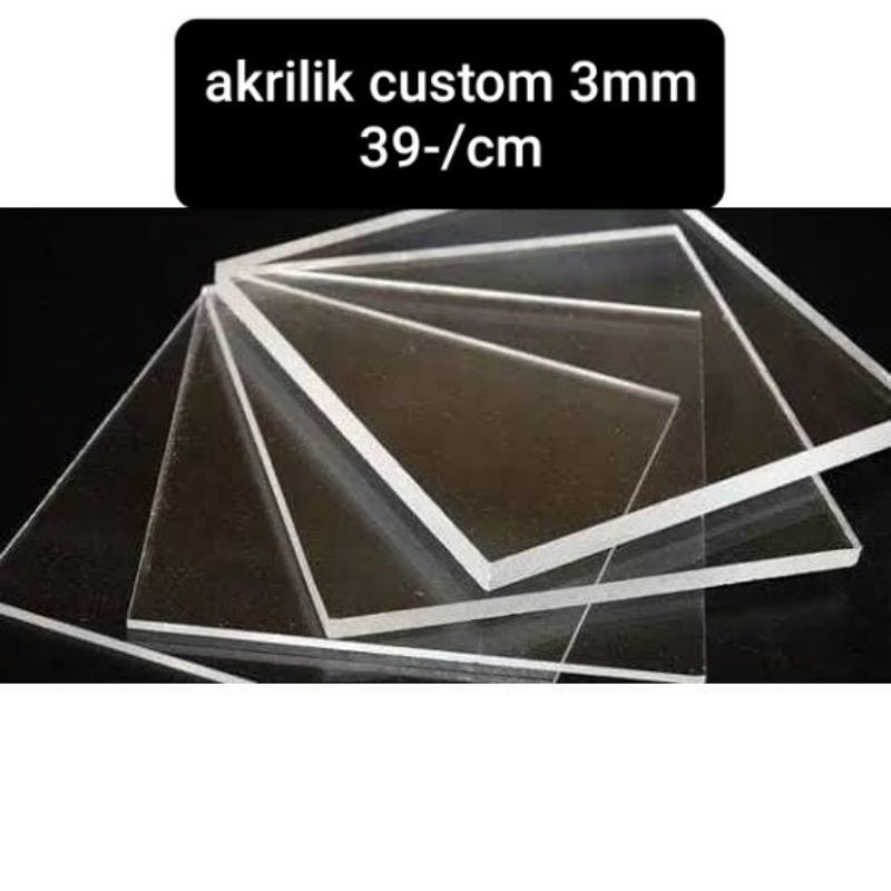 Jual Custom 3mm Bening Akrilik Lembaran Shopee Indonesia