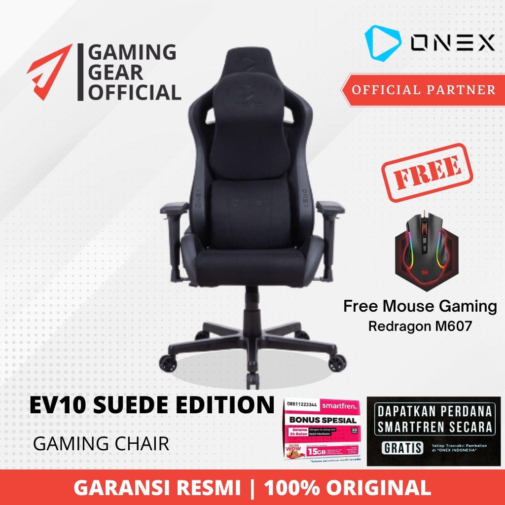 Jual Ori Onex Ev Evolution Suede Edition Kursi Gaming Chair