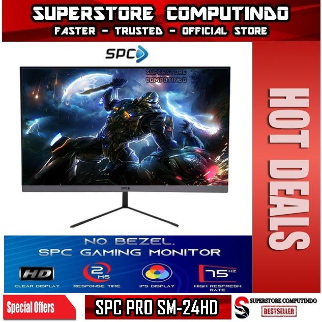 Jual LED Monitor Gaming SPC Pro SM 24 Inch Full HD Shopee Indonesia