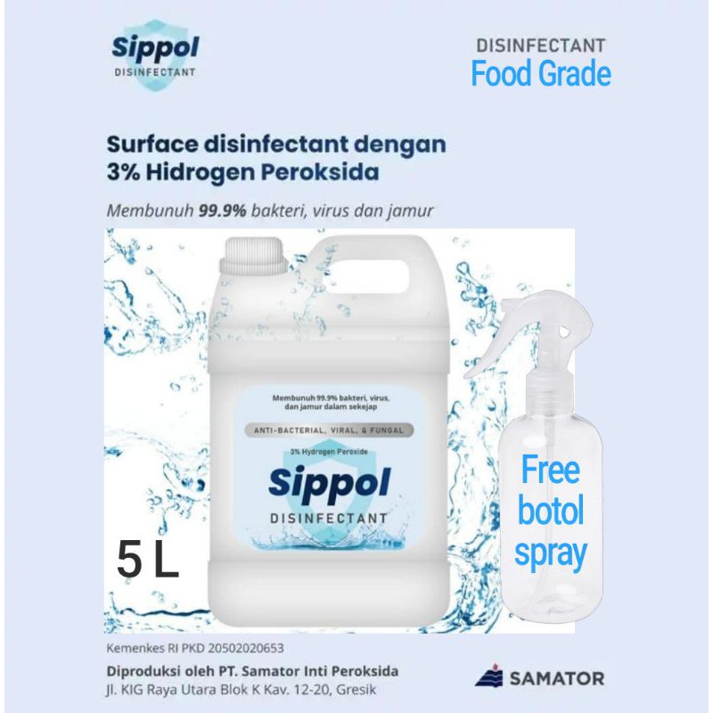 Jual Desinfektan Sippol 5 Liter Foodgrade Disinfektan Sipoll