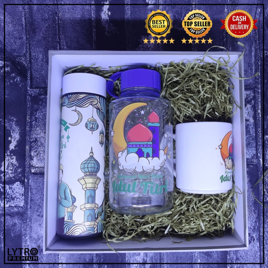 Jual Hampers Exclusive Lebaran Idul Fitri Tumbler Botol Minum Mug